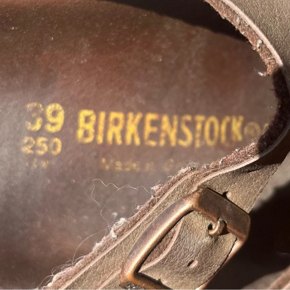 Birkenstock Brown Leather Sandals with Adjustable Buckles - Picture 5 of 5